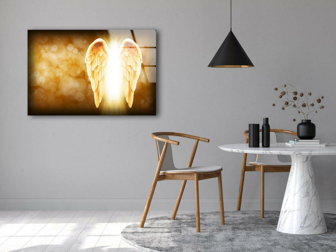 Angel Wings Glass Wall Art