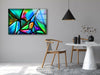 Vivid Stained Art Deco Glass Wall Art