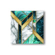 Set of Green White Abstract Tempered Glass Wall Art