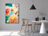 Dahlia Flowers Glass Wall Art, glass pictures for Wall, glass prints wall art