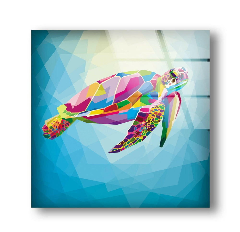 Colorful Caretta Glass Wall Art large glass photo prints, glass wall photos