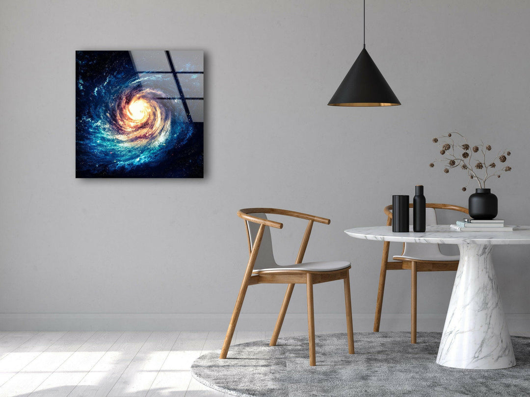 Galaxy With Stars Glass Wall Art, glass photo prints, glass picture prints