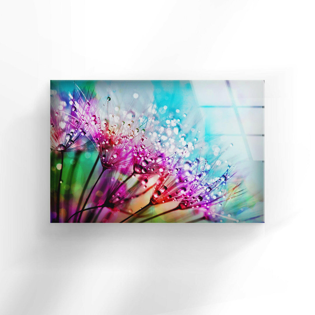 Flower Dandelion Artistic Glass Panel Artwork Designs