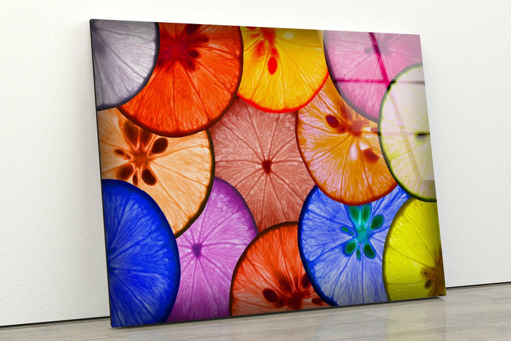 Colorful Lemon Glass Wall Art, print picture on glass,Tempered Glass Wall Art