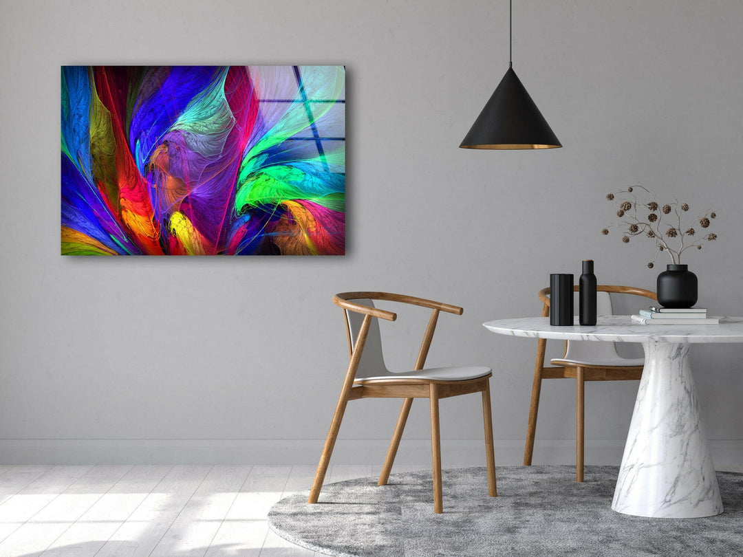 Beautiful Abstract Wall Art on Glass