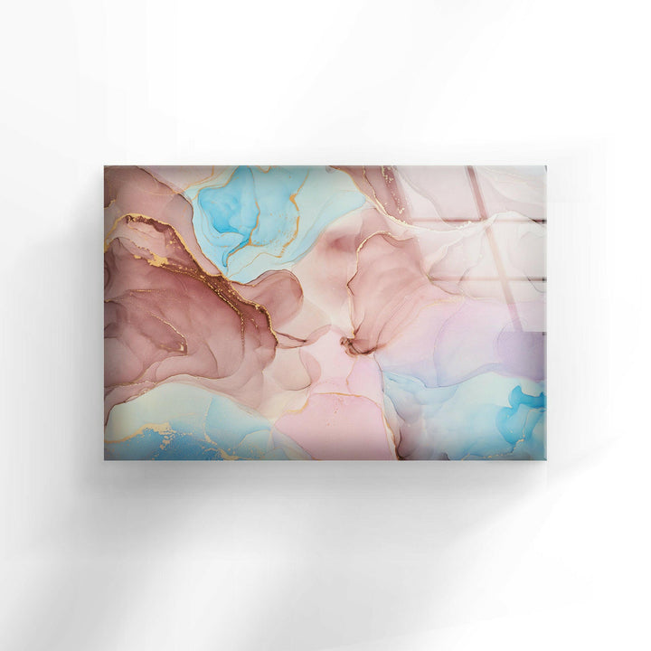 Alcohol Ink Abstract Pink Glass Wall Art stained glass wall art, stained glass wall decor