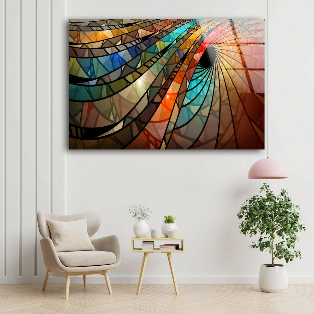 Colorful Spiral Stained Glass Wall Art art glass wall art, glass wall art pictures