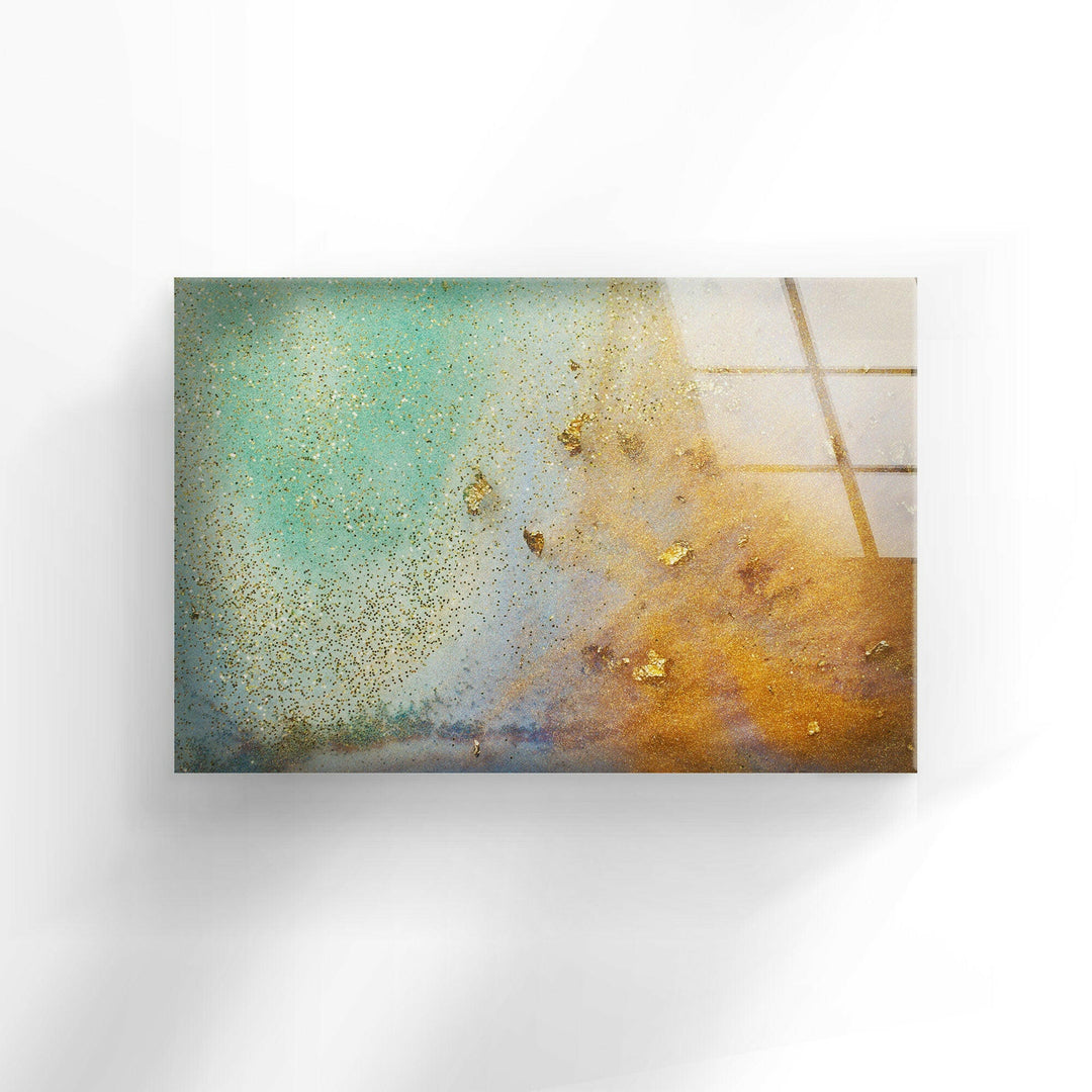 Alcohol Ink Pale Green Marble Glass Wall Art custom glass pictures, glass art prints