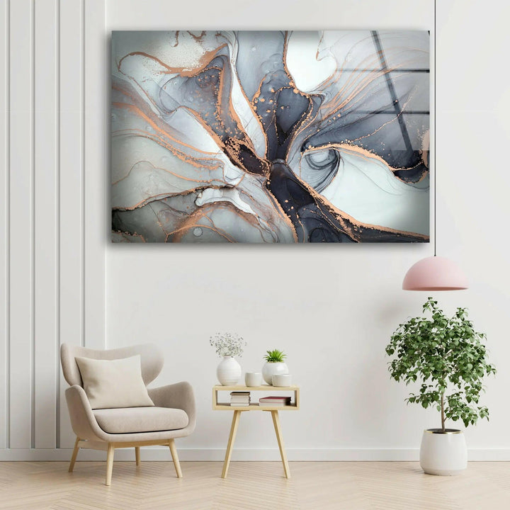 Luxury abstract fluid art painting in alcohol ink WALL ART