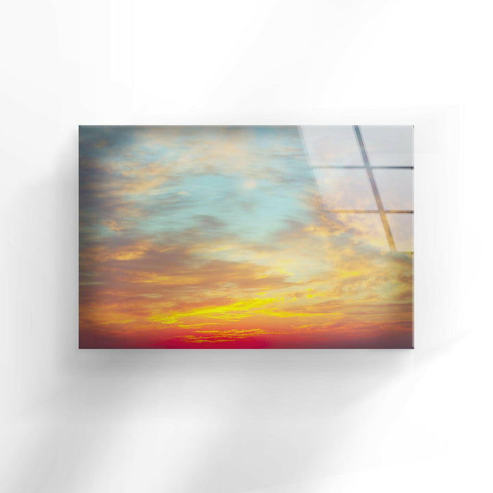 Colorful Sky Landscape Glass Wall Art custom glass photo prints, large glass prints