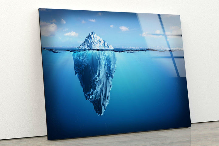 Iceberg In Sea Glass Wall Art glass pictures for Wall, glass prints wall art