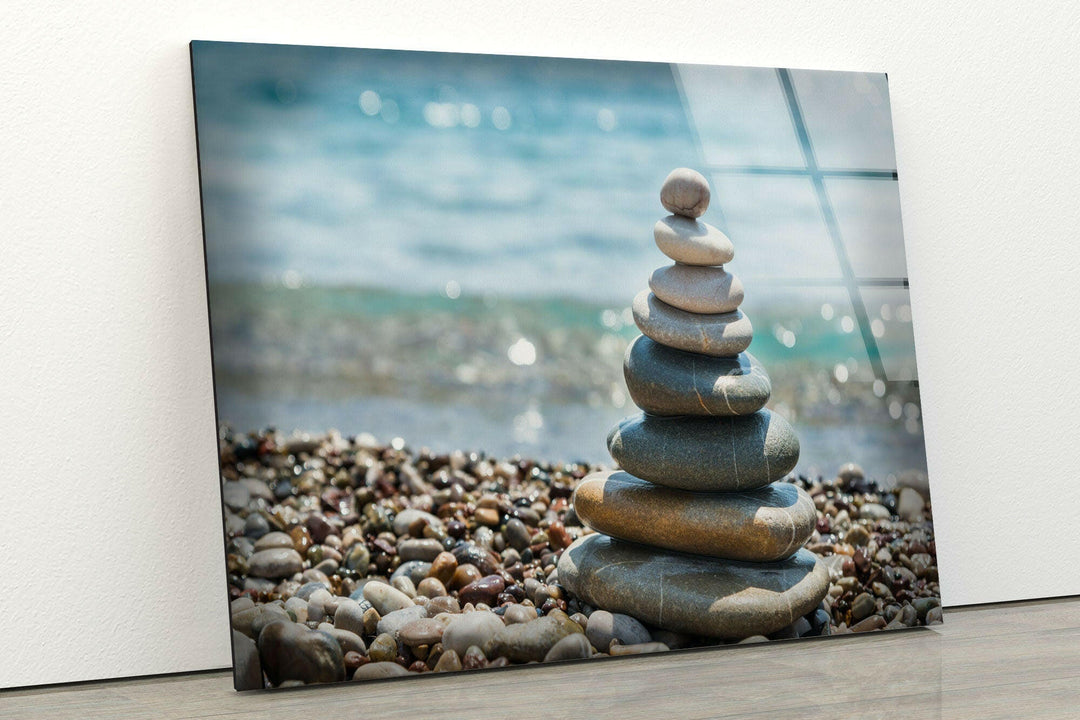 Stone Tower Glass Wall Art glass art painting, glass art for the Wall