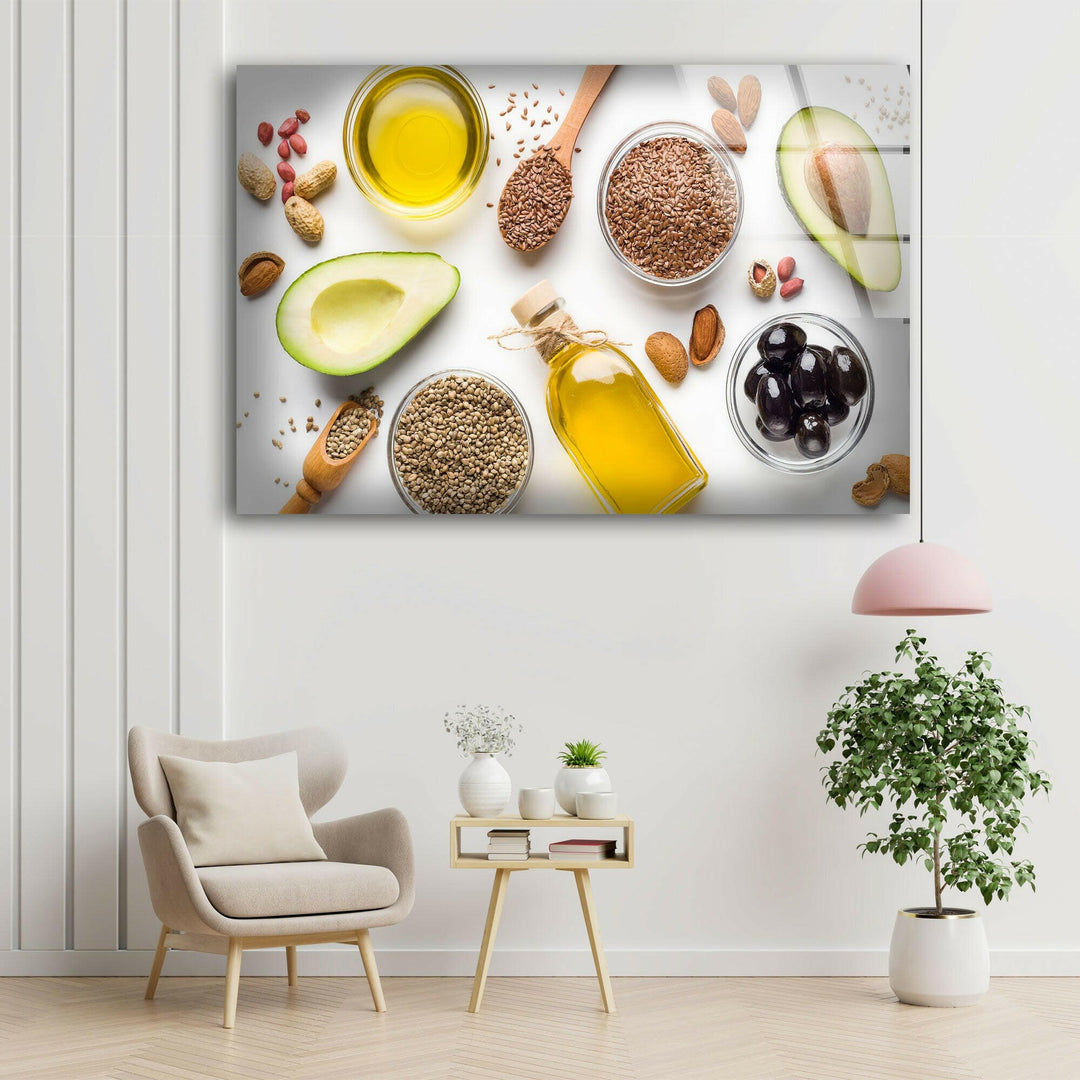 Vivid Kitchen Glass Wall Art, picture on glass wall art, photos printed on glass