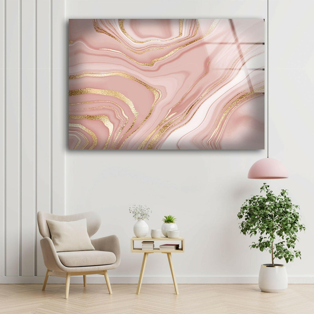 Pink Marble Tempered Glass Wall Art - MyPhotoStation