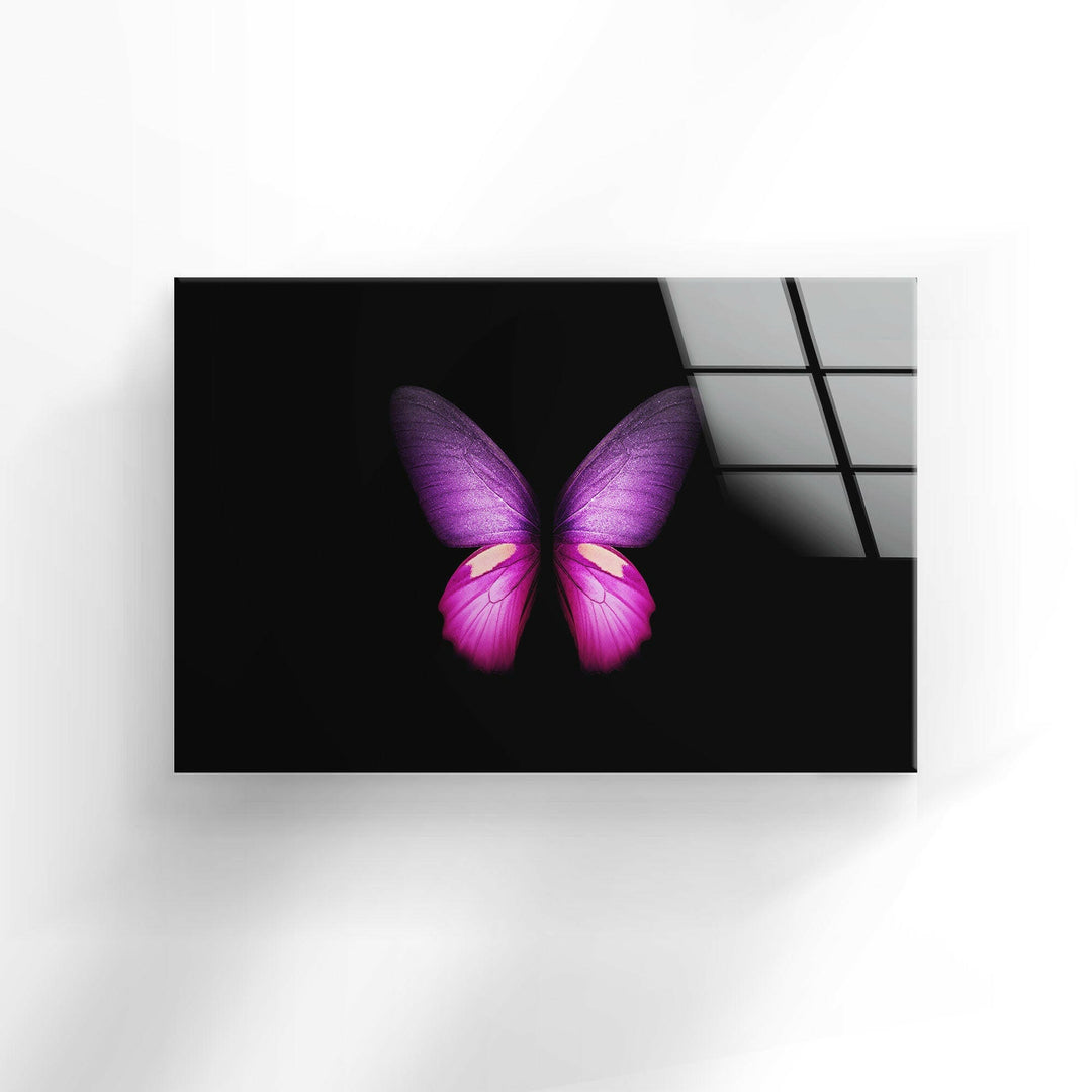 Purple Butterfly Glass Wall Art stained glass wall art, stained glass wall decor