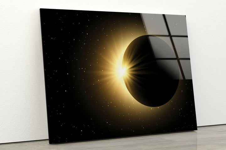 Solar Eclipse Glass Wall Art, art glass wall art, glass wall art pictures