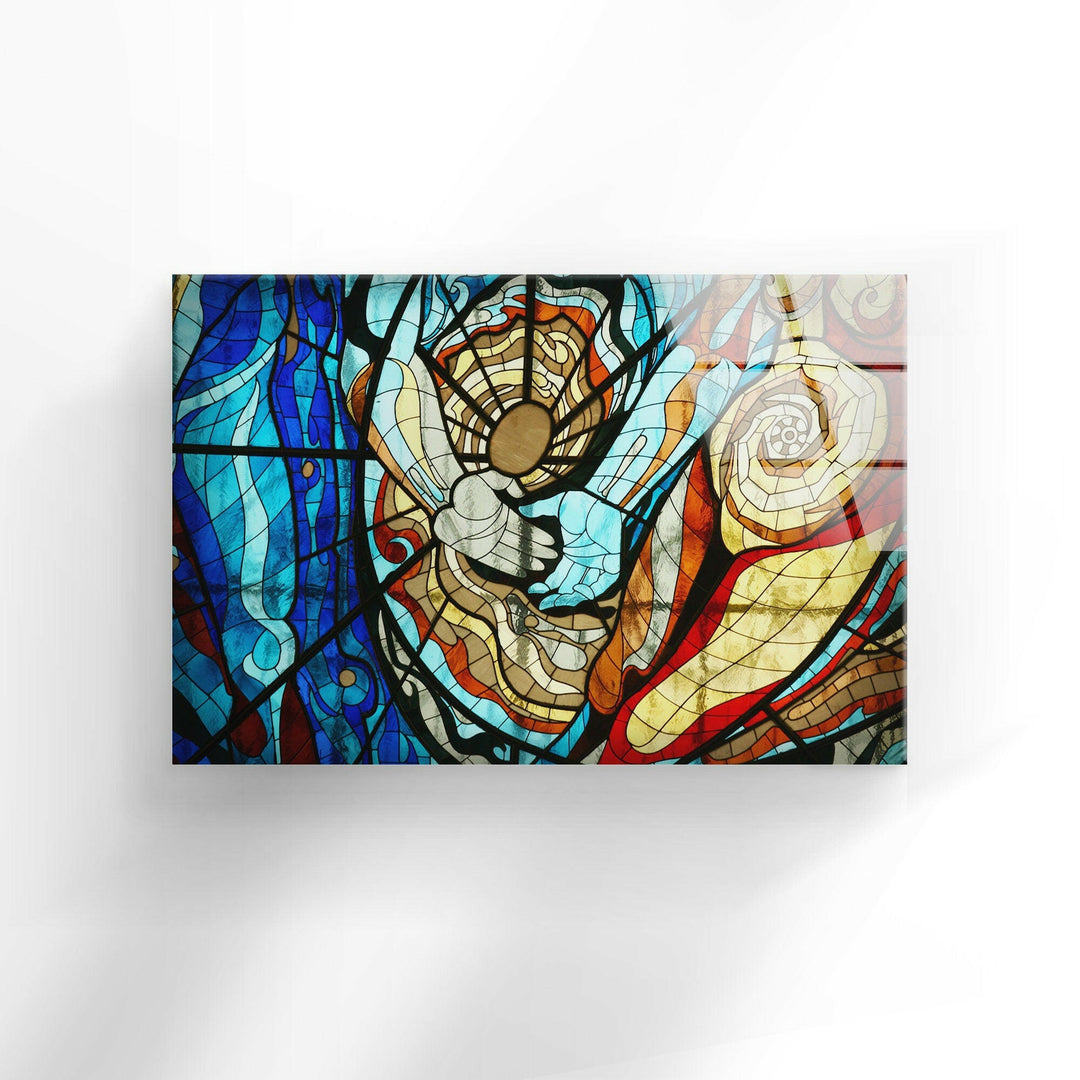 Cosmovitral Toluca Glass Wall Art , stained glass wall art, stained glass wall decor