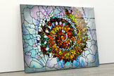 Fractal Stained Tempered Glass Wall Art