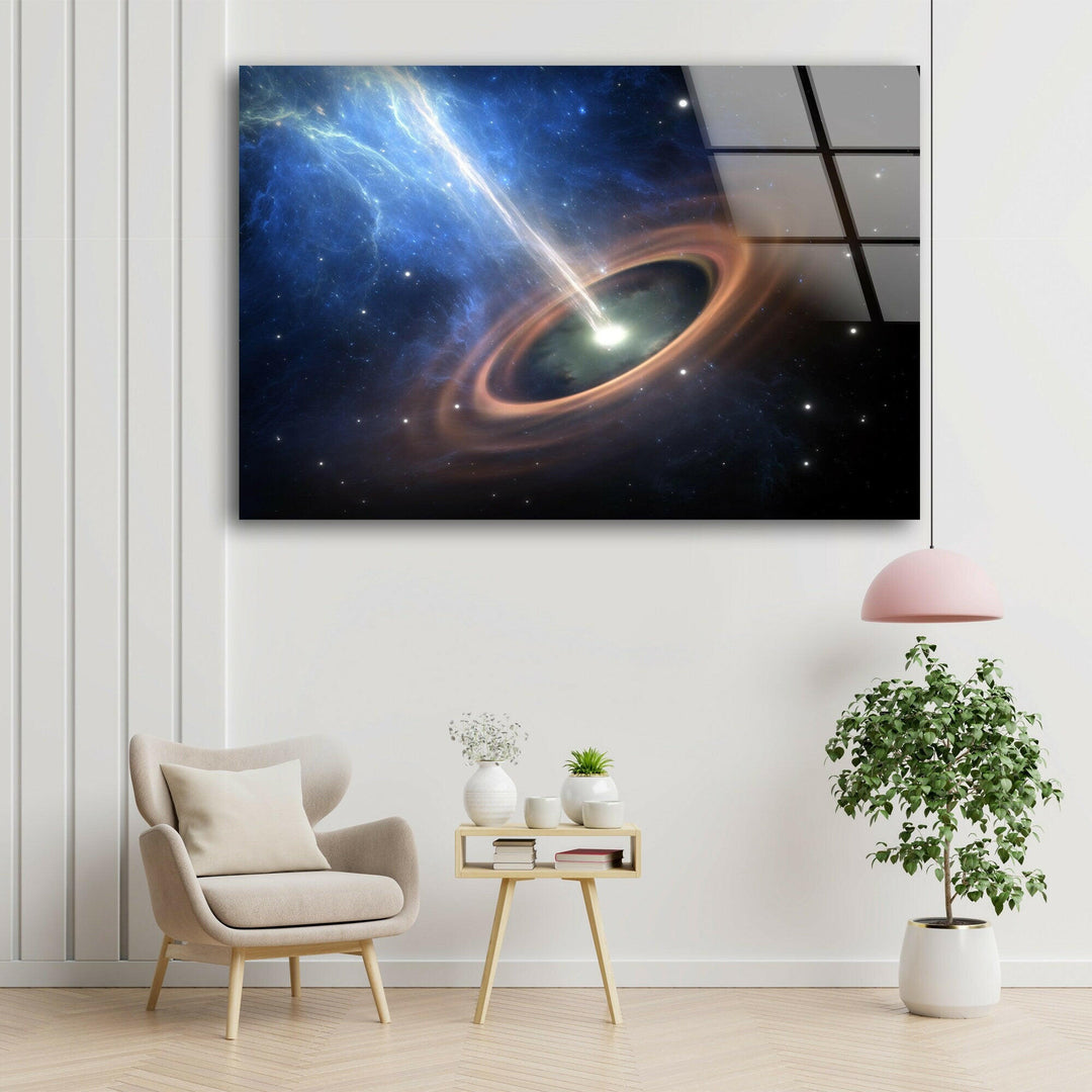 Black Holes Glass Wall Art, large glass photo prints, glass wall photos