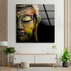 Vivid Buddha Face Glass Photo Prints for Wall