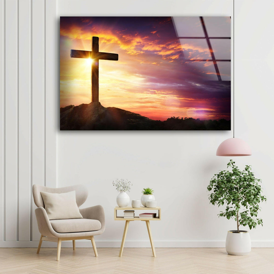 In Christ Ministry Glass Wall Art for Living