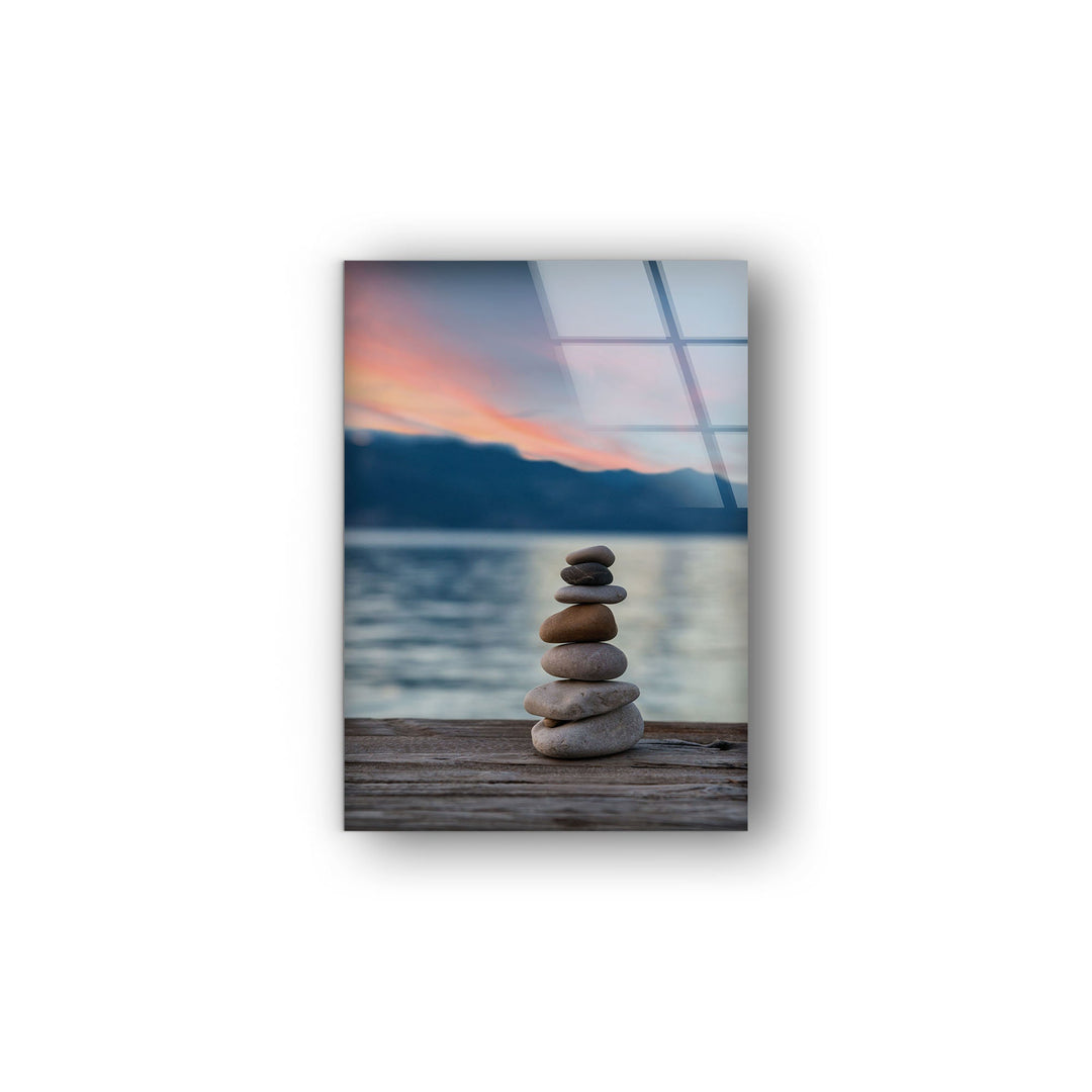 Stack Of Rocks Glass Wall Art custom glass pictures, glass art prints