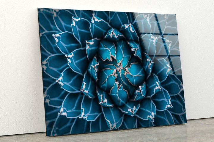 Blue Flower Tempered Glass Wall Art - MyPhotoStation