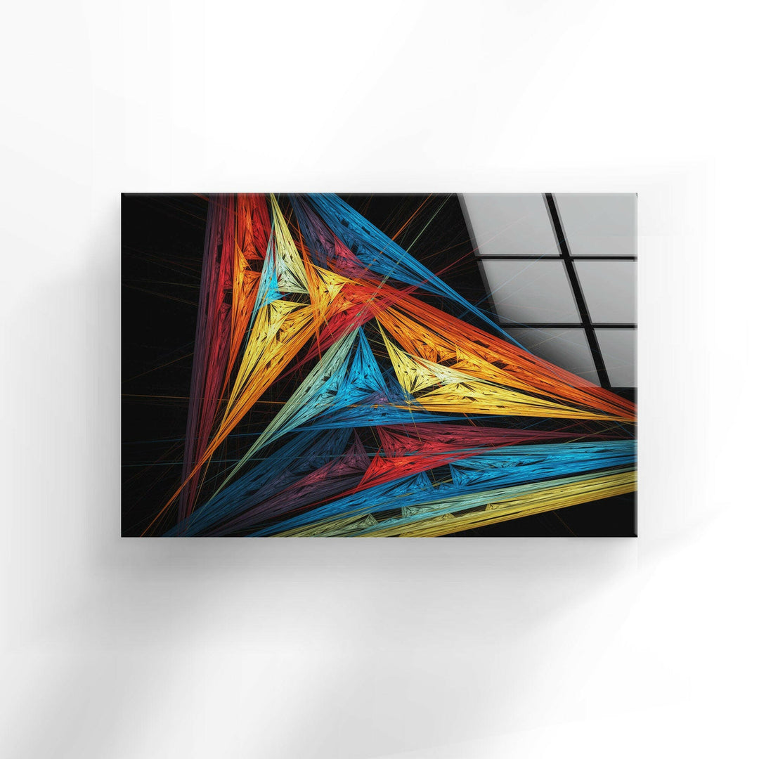 Abstract Triangles Modern Glass Art & Cool Wall Art