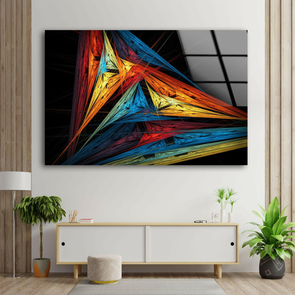 Abstract Modern Fractal Glass Art & Cool Wall Art