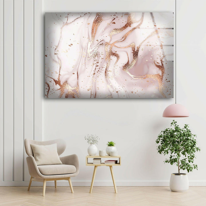 Pink Alcohol ink Abstract Tempered Glass Wall Art - MyPhotoStation