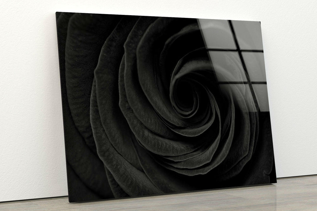 Black Rose Glass Wall Art, art glass wall art, glass wall art pictures