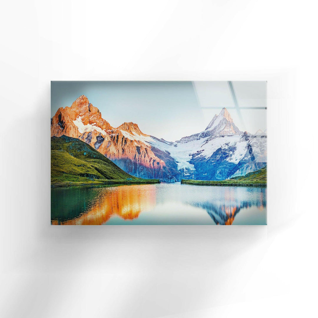 Swiss Alps Mountains Glass Wall Art art glass wall art, glass wall art pictures