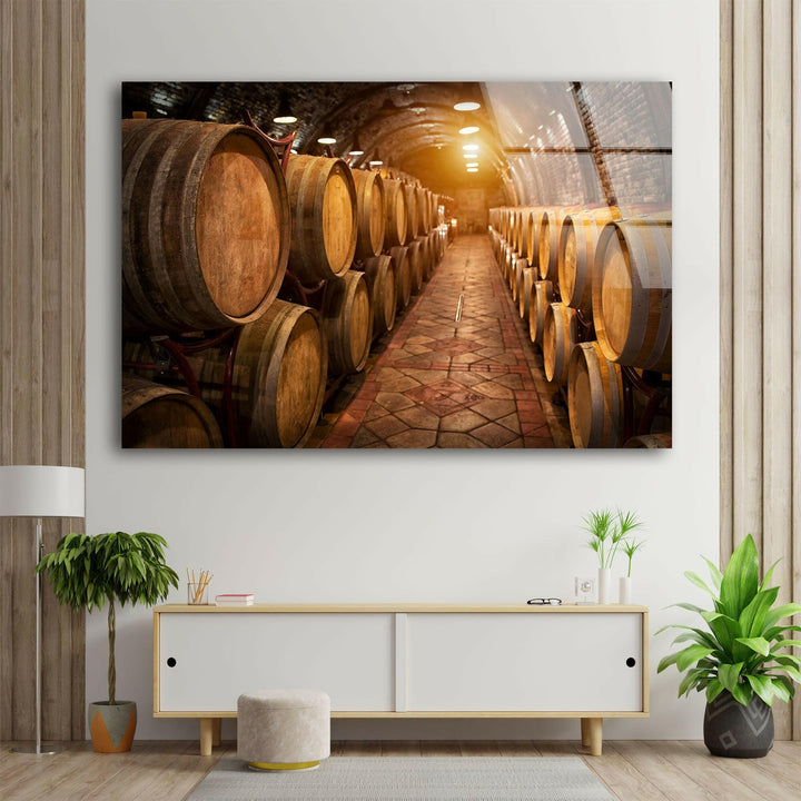 Wine Cellar Glass Wall Art, glass pictures for Wall, glass prints wall art