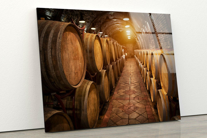 Wine Cellar Glass Wall Art, large glass photo prints, glass wall photos