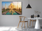 Taj Mahal in India Tempered Glass Wall Art - MyPhotoStation