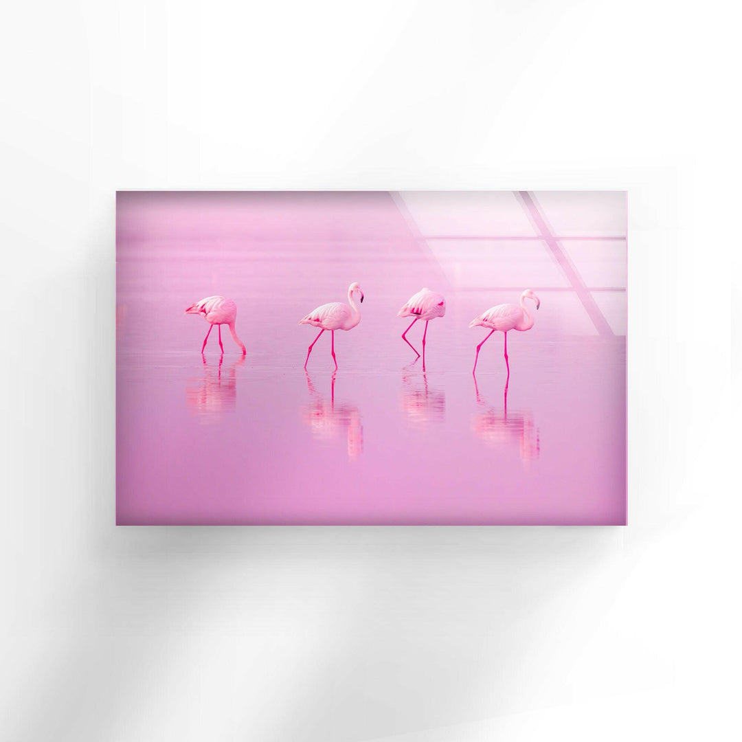 Pink Flamingos Glass Wall Art art glass wall art, glass wall art pictures