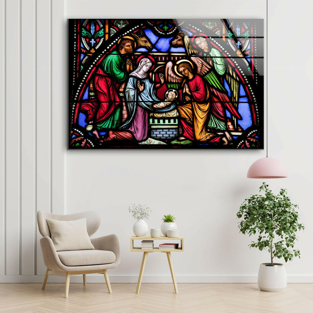 Christ Window Glass Wall Art Decor Ideas