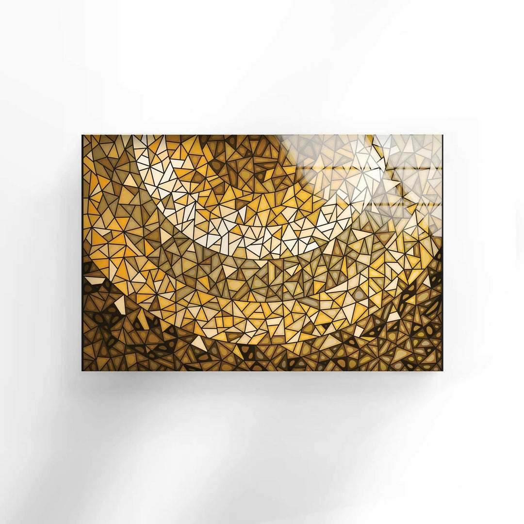 Gold Stained Mosaic Tempered Glass Art & Cool Abstract