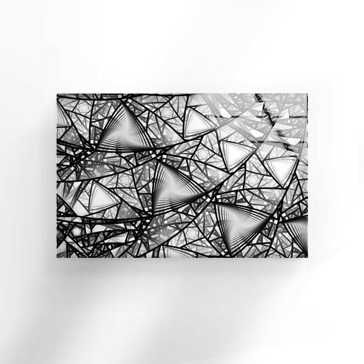 Gray Abstract Glass Wall Art glass art painting, glass art for the Wall 