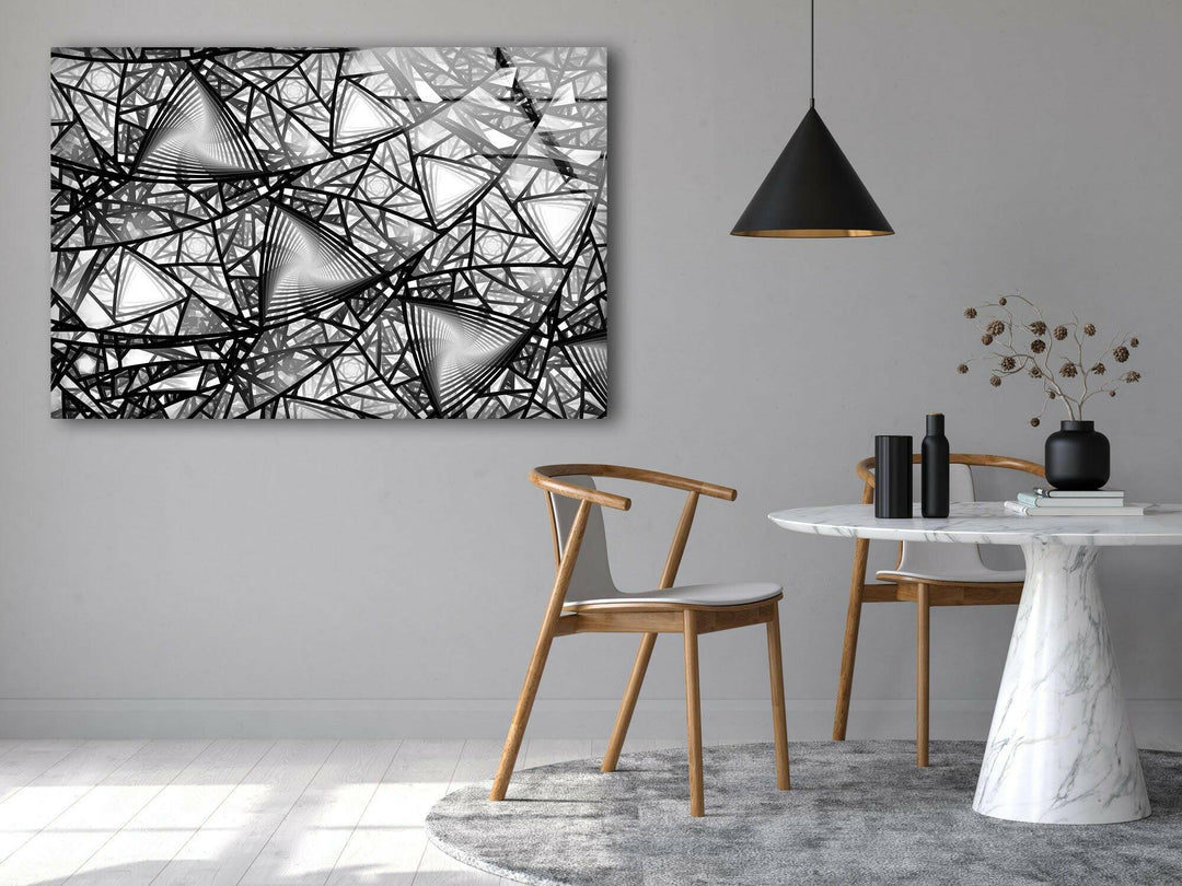 Gray Abstract Glass Wall Art stained glass wall art, stained glass wall decor