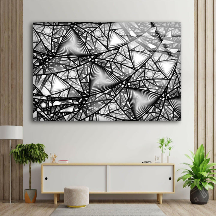 Gray Abstract Glass Wall Art picture on glass wall art, photos printed on glass