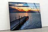 Sea View Tempered Glass Wall Art