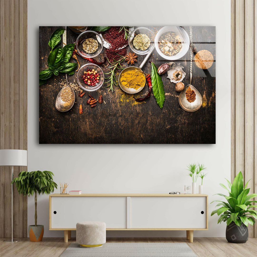 Special Spice Mix Glass Wall Art, glass pictures for Wall, glass prints wall art