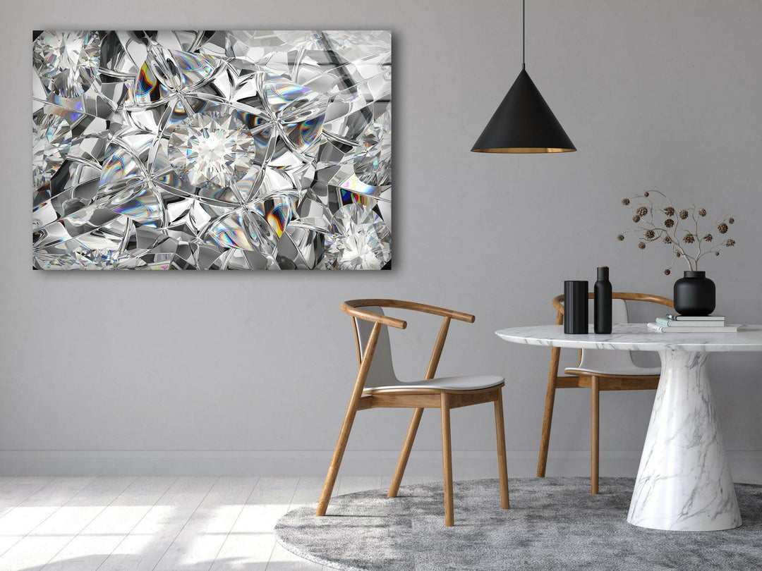 Brilliant Diamond Cool Glass Wall Art