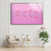 Tropical Flamingo Tempered Glass Wall Art