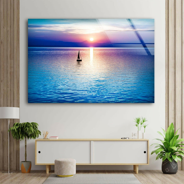 Sailboat Is a Beautiful Sight Glass Wall Art