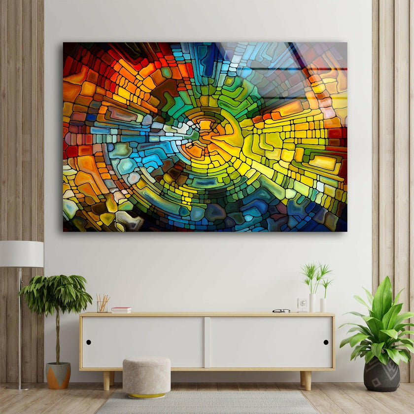 Myphotostation: Colorful Design Of Stained Glass Printing Wall Arts