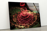 Abstract Red Flower Glass Printing Wall Arts