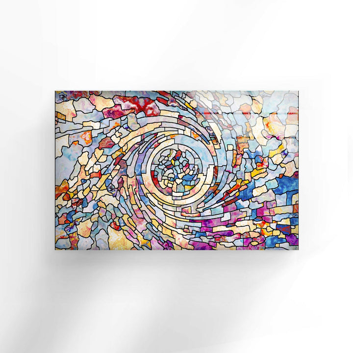 Stained Epoxy Floor Glass Wall Art print on glass, glass printed photos