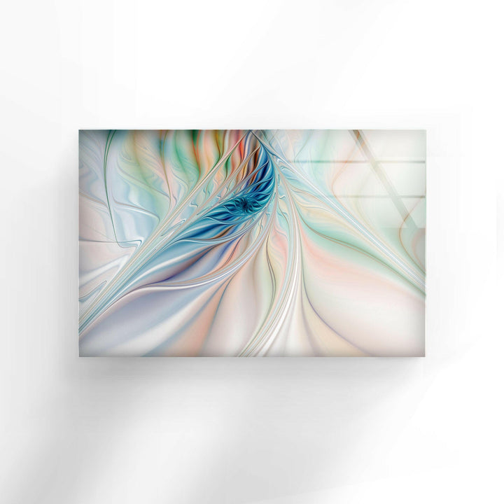 Blue and White Abstract Tempered Glass Wall Art - MyPhotoStation